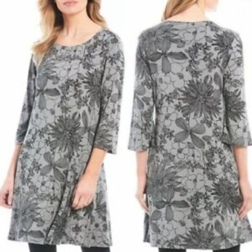 Bryn Walker Irys Dress Women M NWT $138 Lightweight Stretch 3/4 Sleeve ScoopNeck